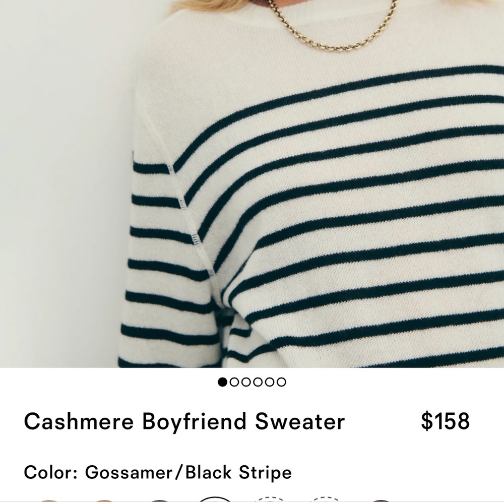 Cashmere Boyfriend Sweater, Size Small